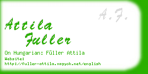 attila fuller business card